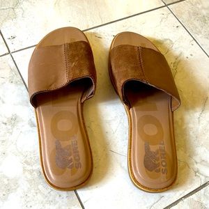 Sorel Ella block slide sandal